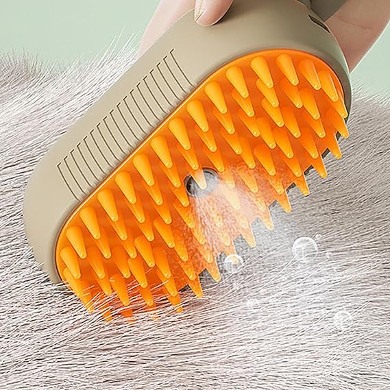 Cepillo a Vapor Eléctrico 3 En 1 Para Mascotas