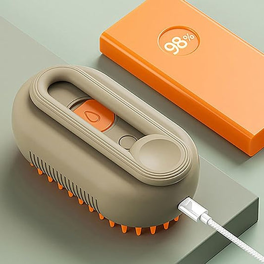 Cepillo a Vapor Eléctrico 3 En 1 Para Mascotas
